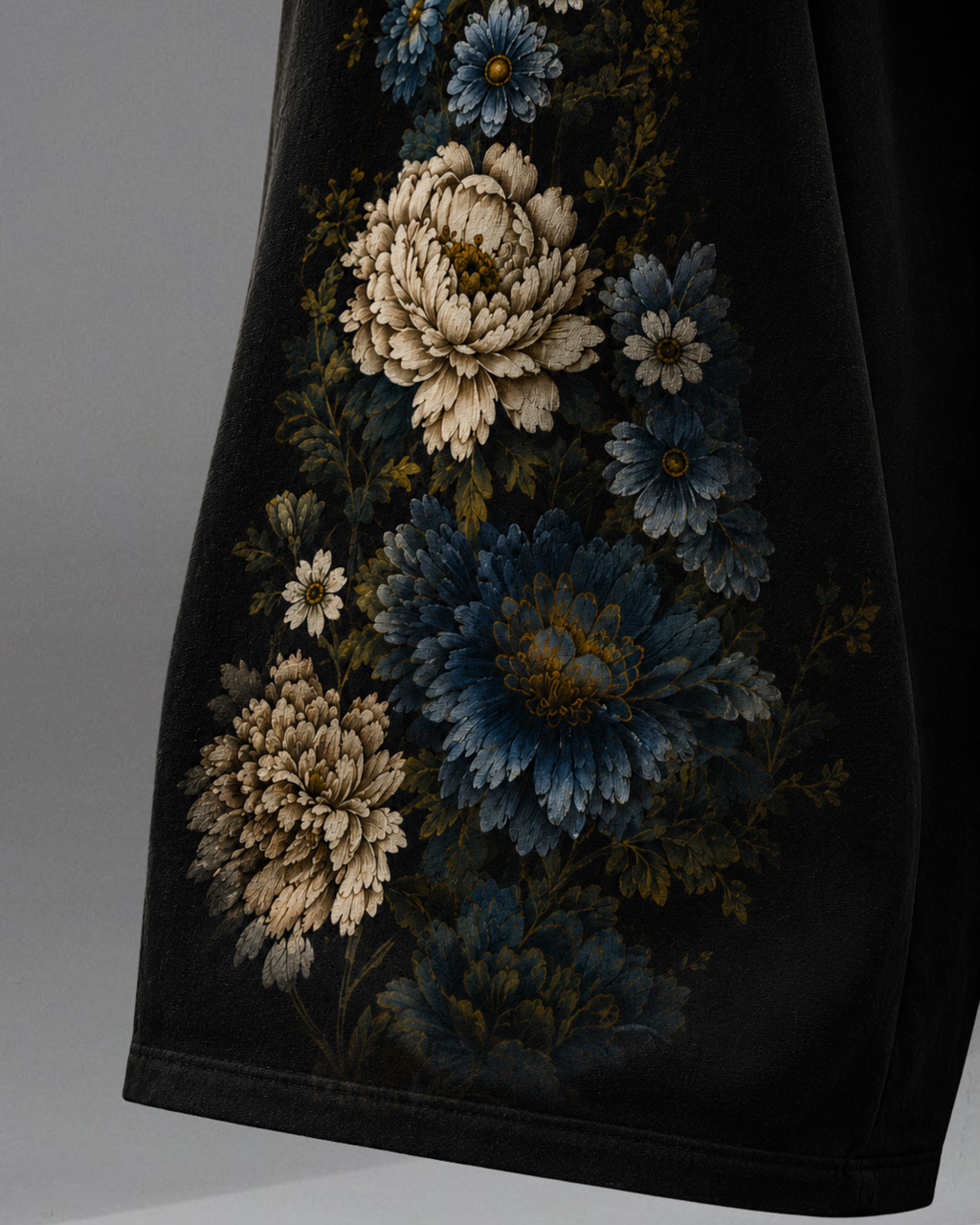 Midnight Bloom Wide-Leg Joggers