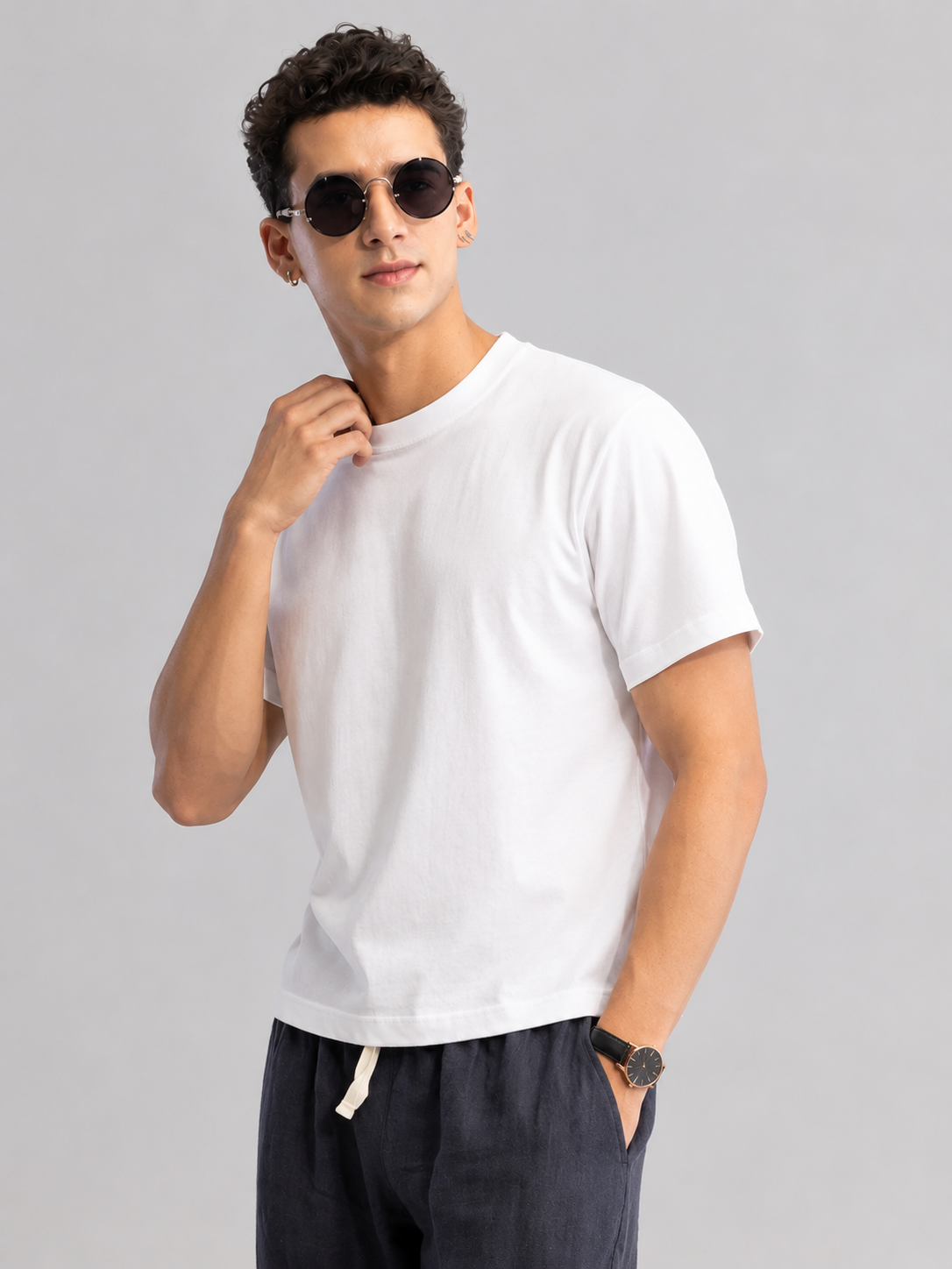 White Crop Tee