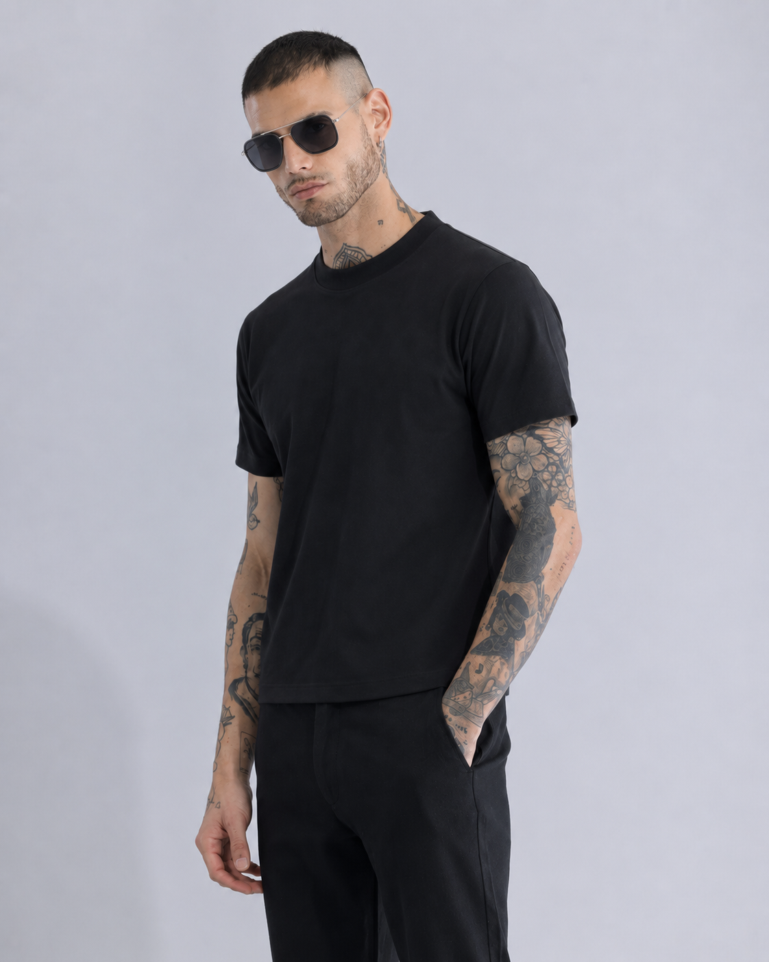 Black Crop Tee