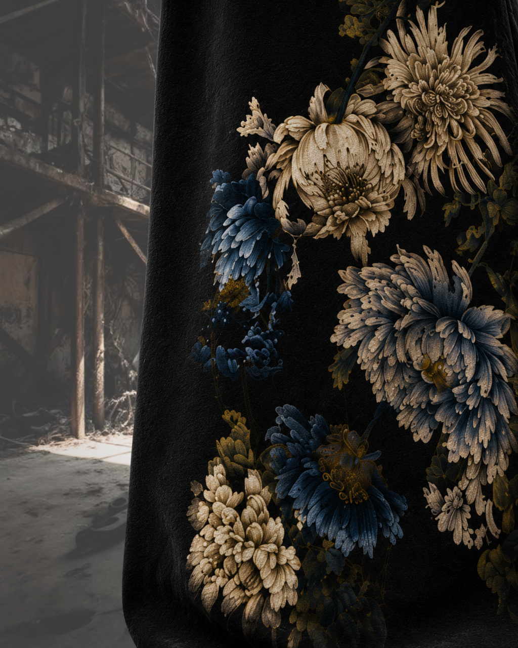Midnight Bloom Wide-Leg Joggers